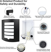 Weatherproof outdoor wall light with IP44 rating